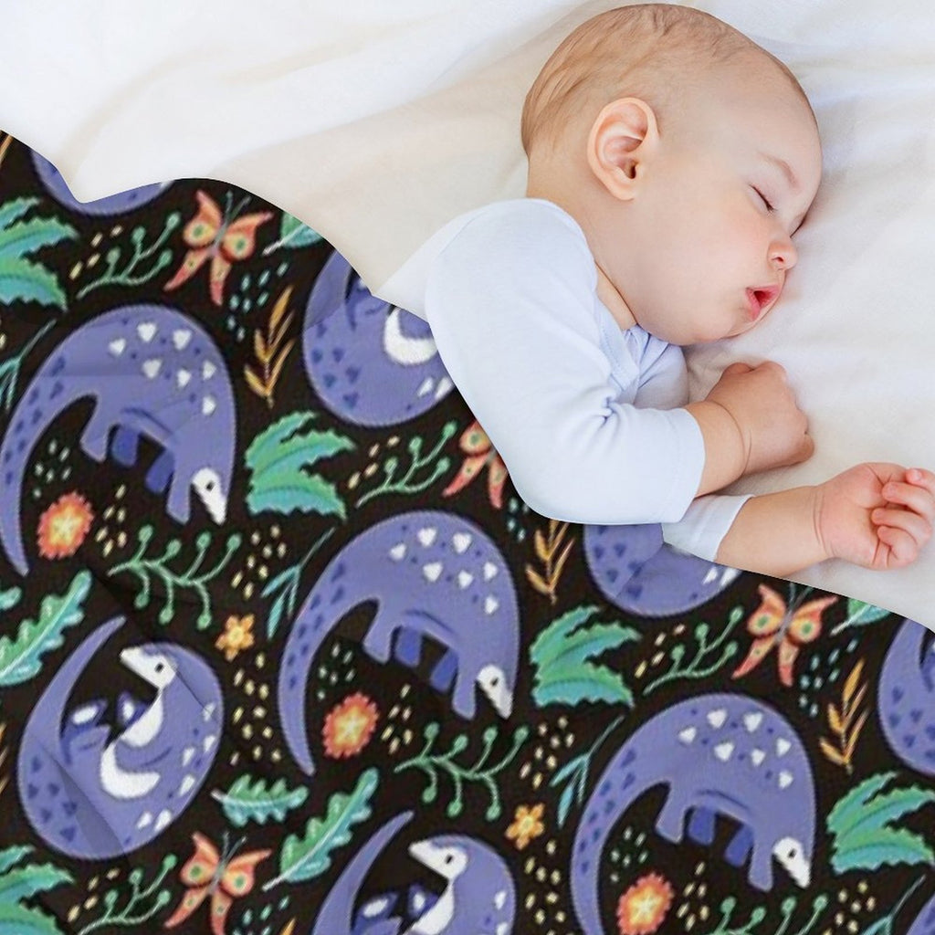 Pangolin Pattern - Tropical Pattern Anti-pilling Throw Blanket