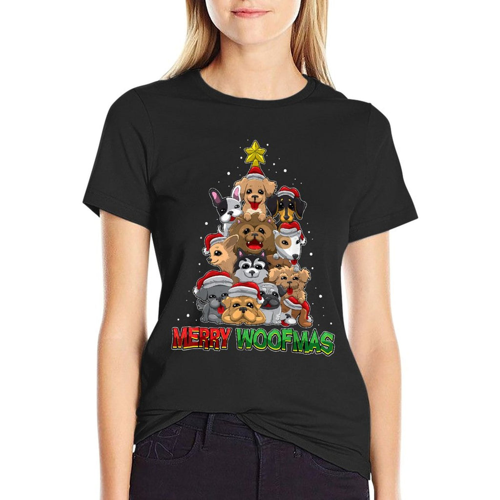 Merry Woofmas - Merry Christmas For Dog Lovers  Relaxed-fit T-Shirt