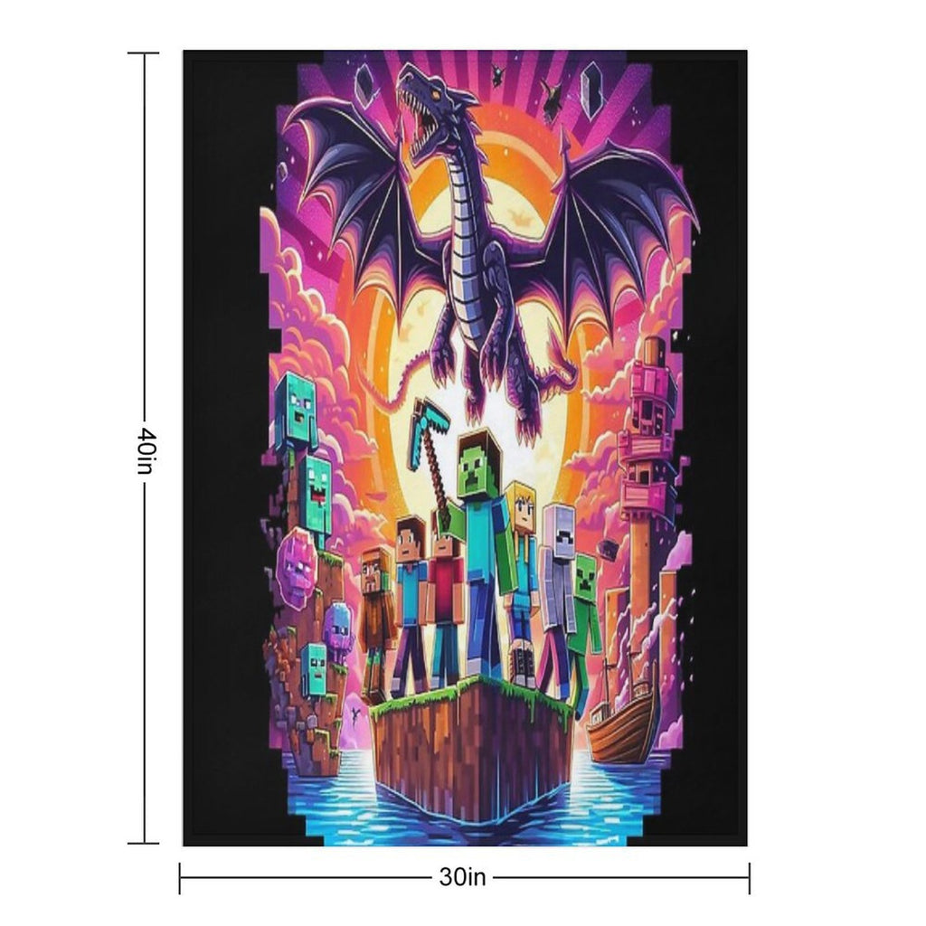Ender Dragon Wrinkle-free Throw Blanket