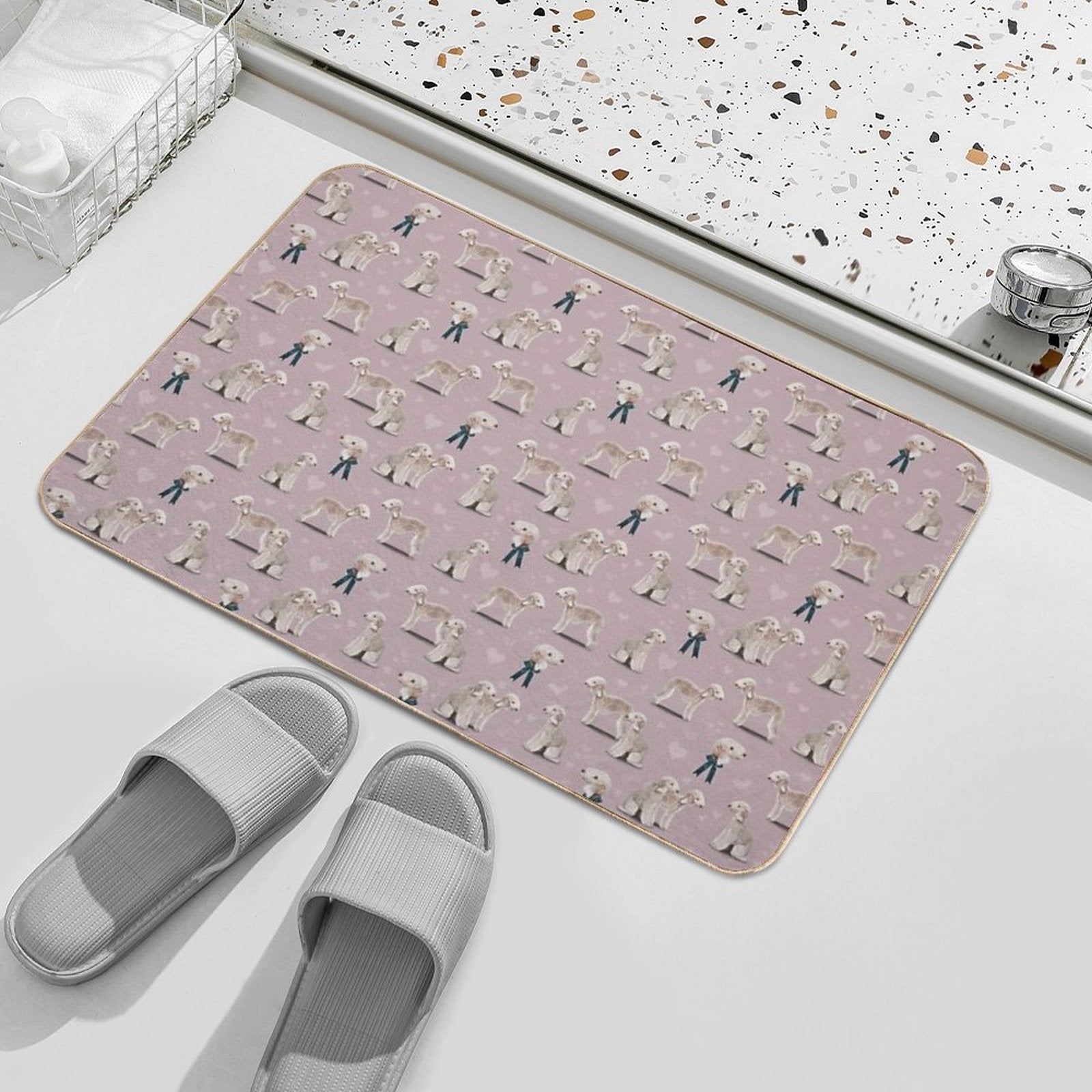The Bedlington Terrier Dog Durable Bath Mat