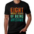 Kids Eight Year Old Birthday  Eco-friendly Material T-Shirt