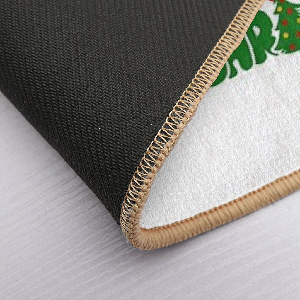American African Christmas Santa Cute Natural Hair Afro Xmas  Non-Slip Bath Mat