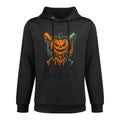 Pumpkin Halloween Baseball Ice Cream Drip Spooky Boys Youth Machine Washable Hoodie