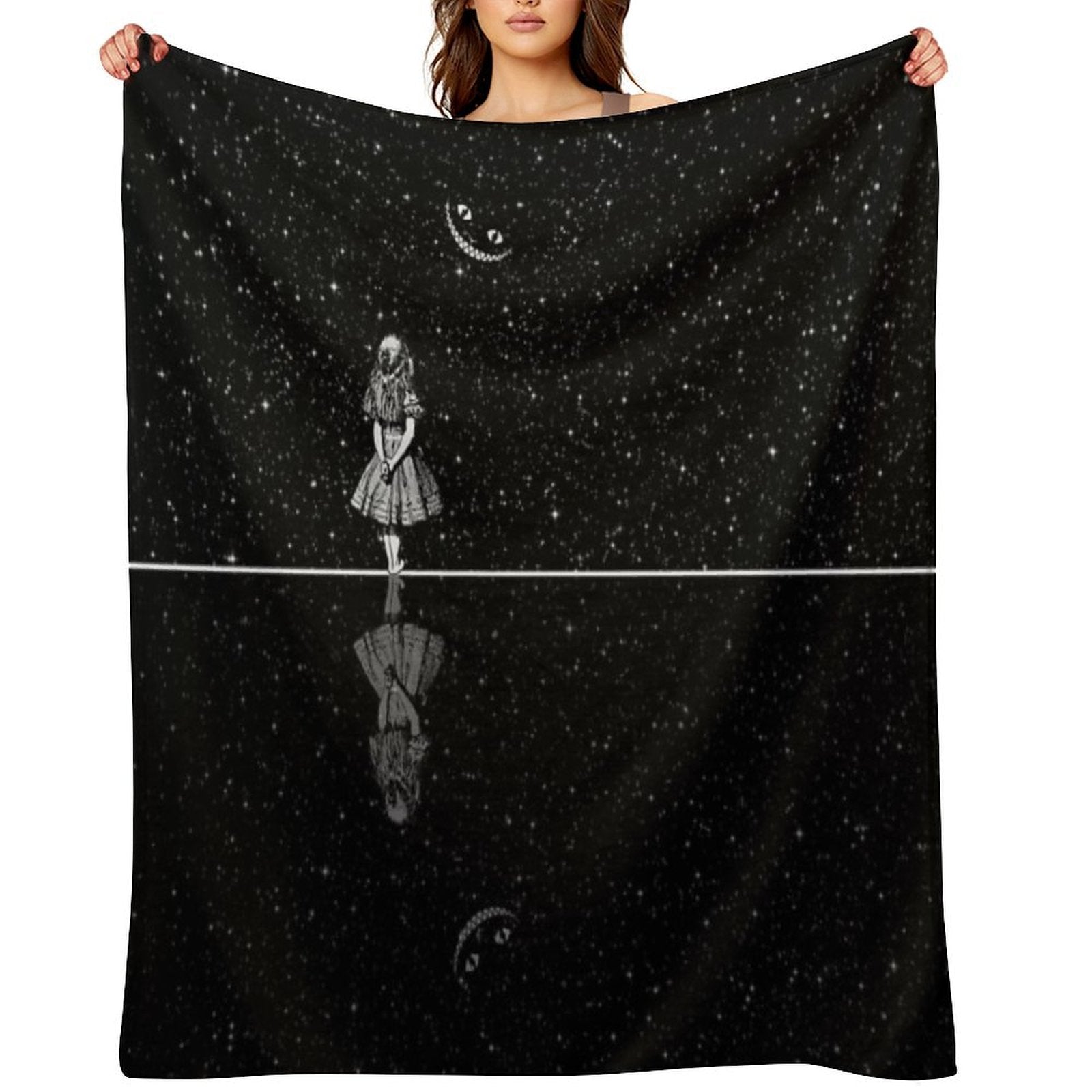 Alice In Wonderland Starry Night Durable Throw Blanket