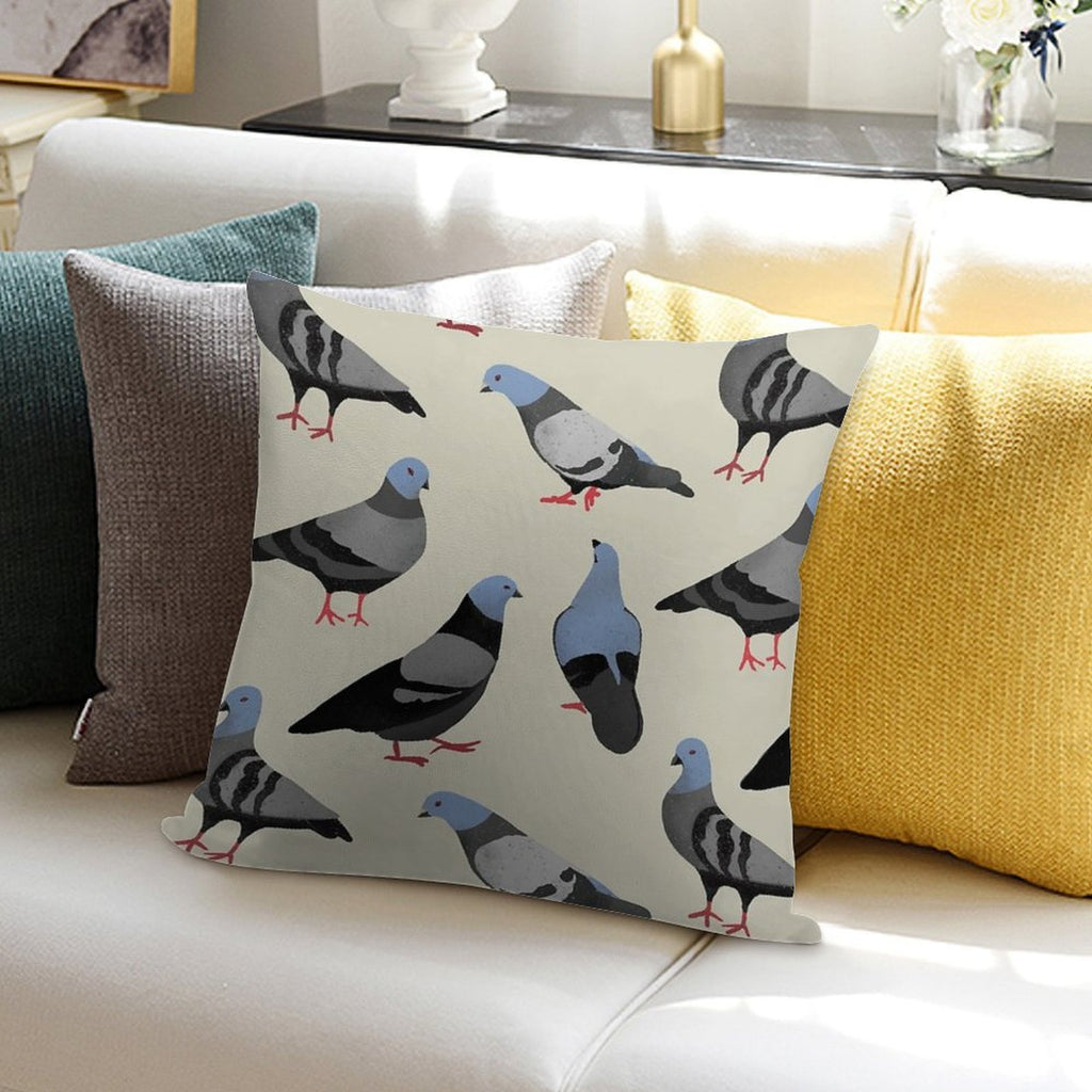 Design 33 - The Pigeons Soft Warmth Comfort Throw Pillow