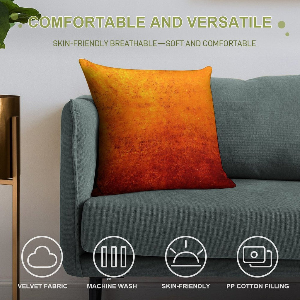 Orange Texture #2 Soft Fade-Resistant Throw Pillow