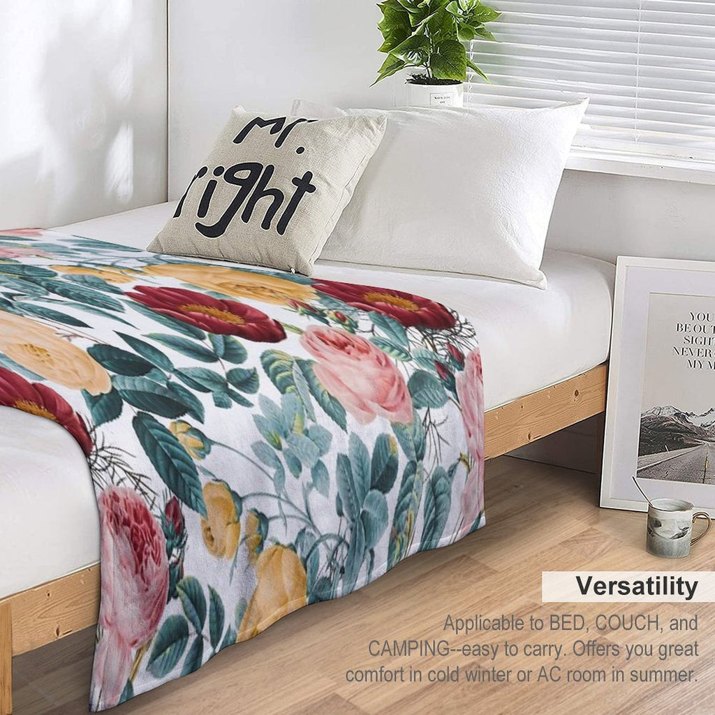 Vintage Garden VI Anti-pilling Throw Blanket