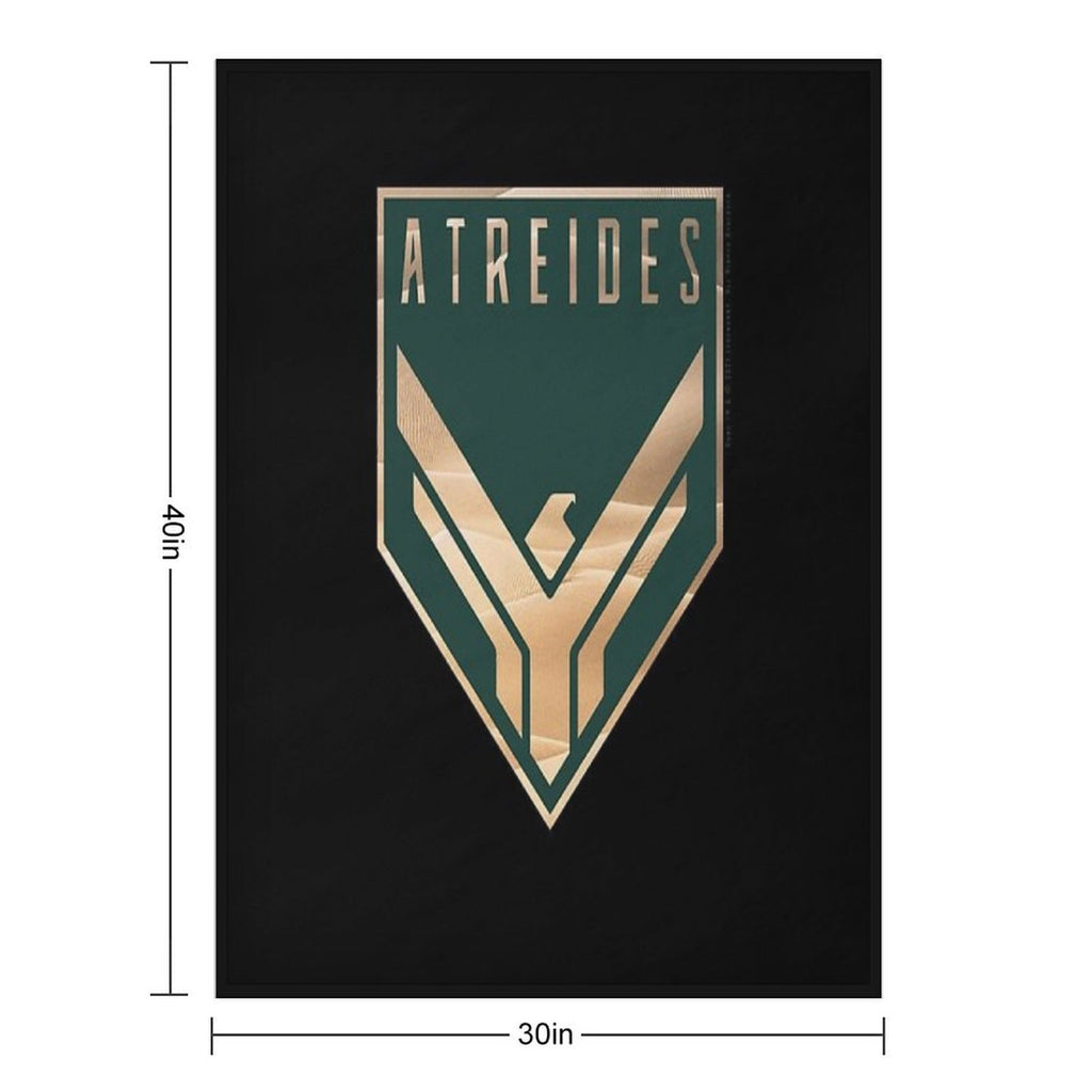 Dune - House Atreides Badge Inverted (Dark Image) - Plush Throw Blanket