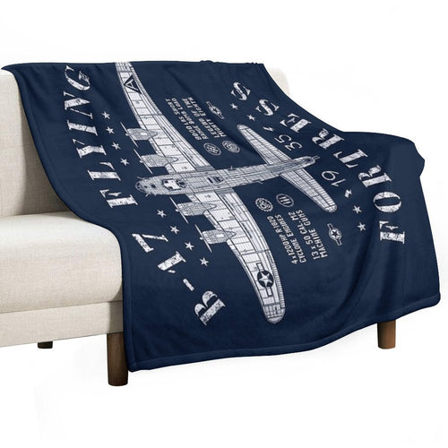B17 Flying Fortress Compact Throw Blanket