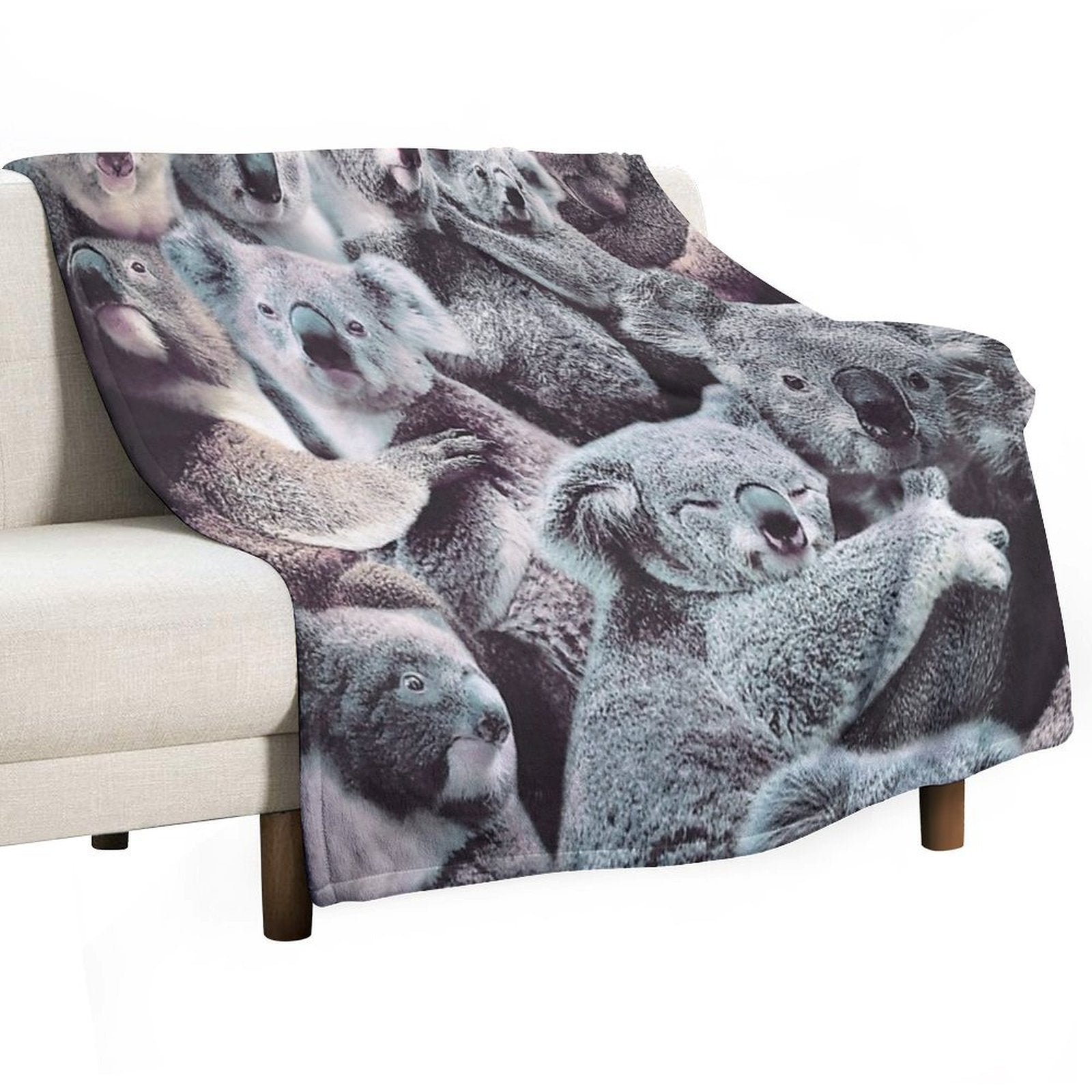 Koalas Easy Care Throw Blanket