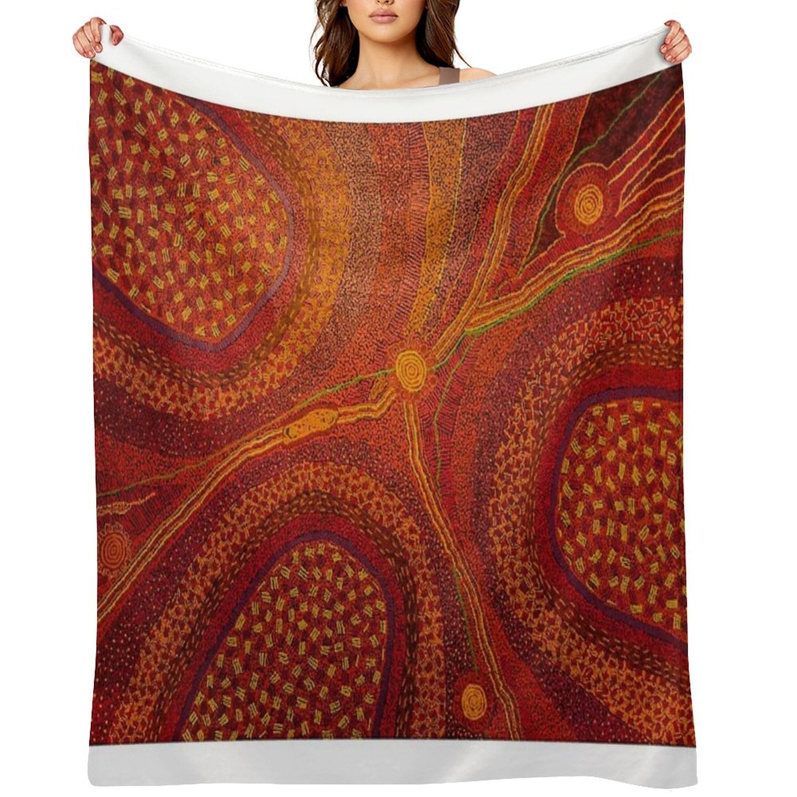 Australian Aboriginal Art Vintage Quick-dry Throw Blanket
