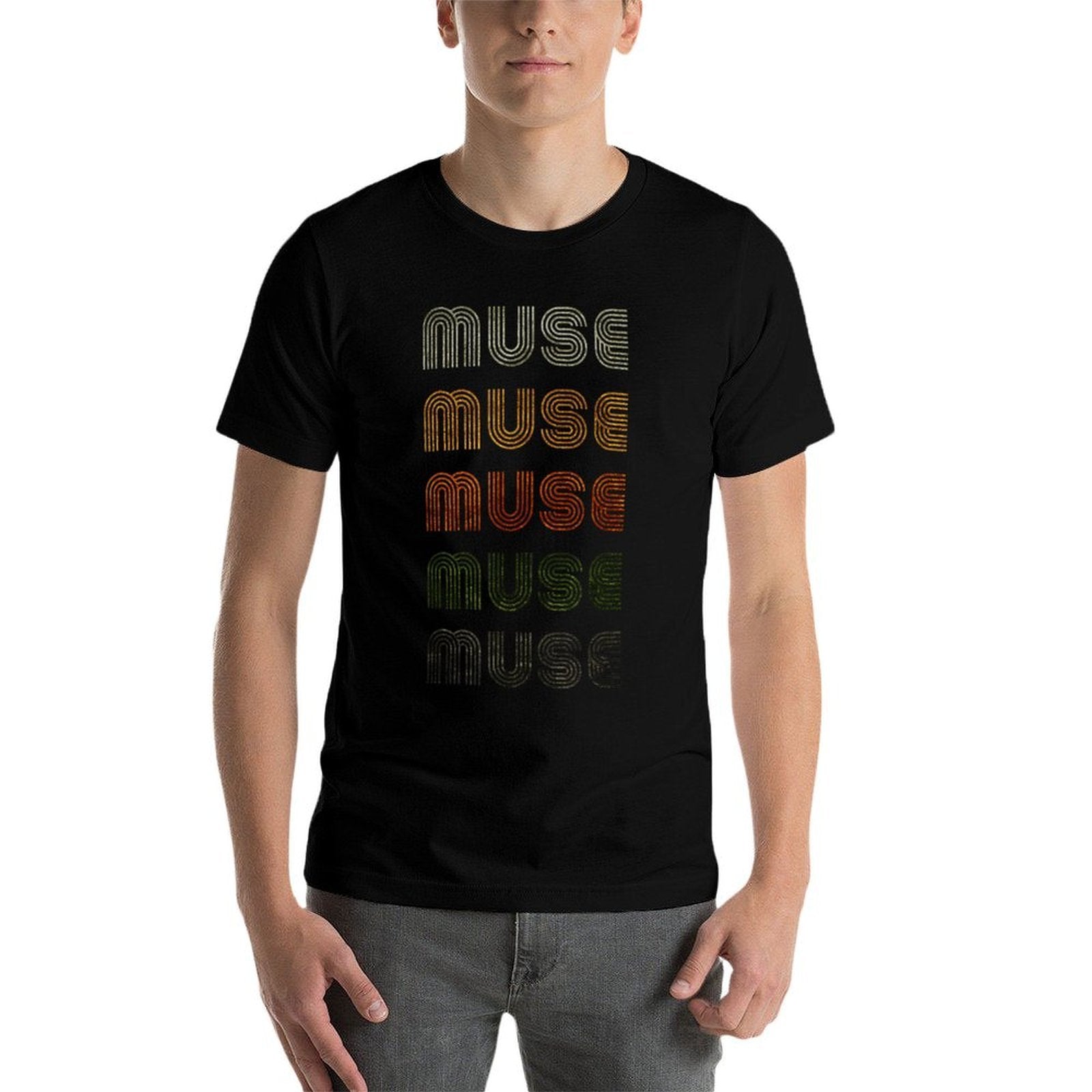 Love Heart Muse Grunge Vintage Style Black Muse  Moisture-wicking T-Shirt