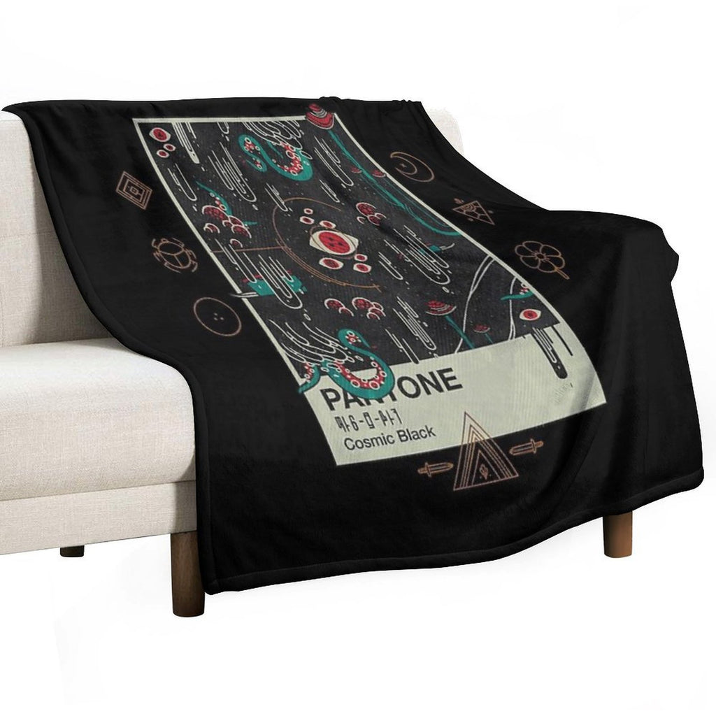 Cosmic Black Versatility Throw Blanket