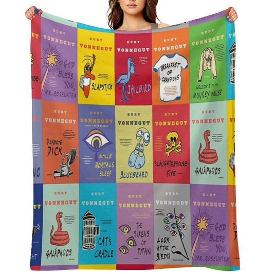 The Works of Kurt Vonnegut Travel-friendly Throw Blanket