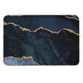 Navy And Gold Agate Watercolor Textures  Stain-Proof Bath Mat
