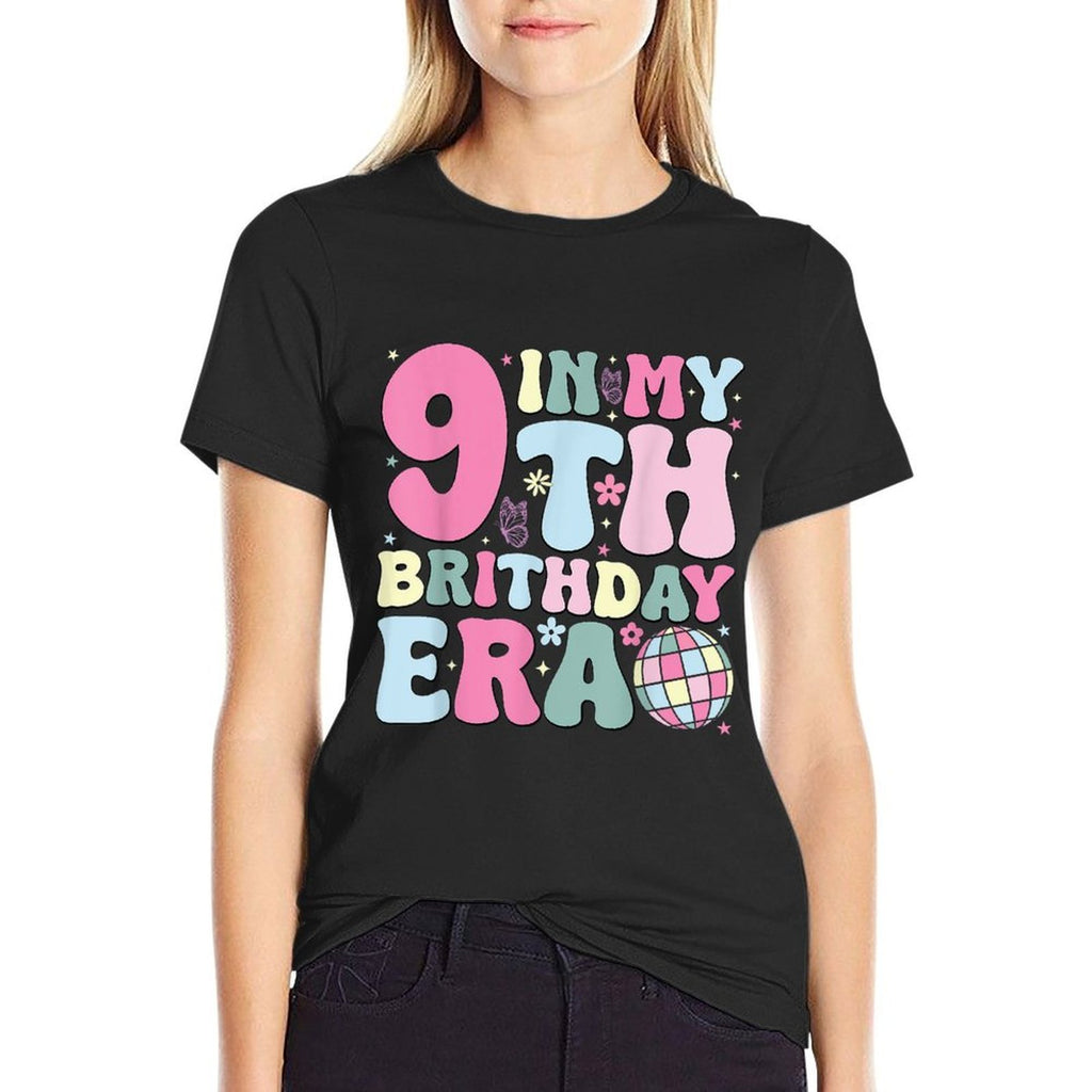 In My 9th Birthday Era Nine Bday 9 Year Old Birthday Girl  Eco-friendly Material T-Shirt