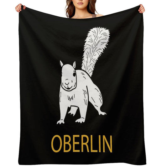 Cute Oberlin White Squirrel Easy Care Throw Blanket