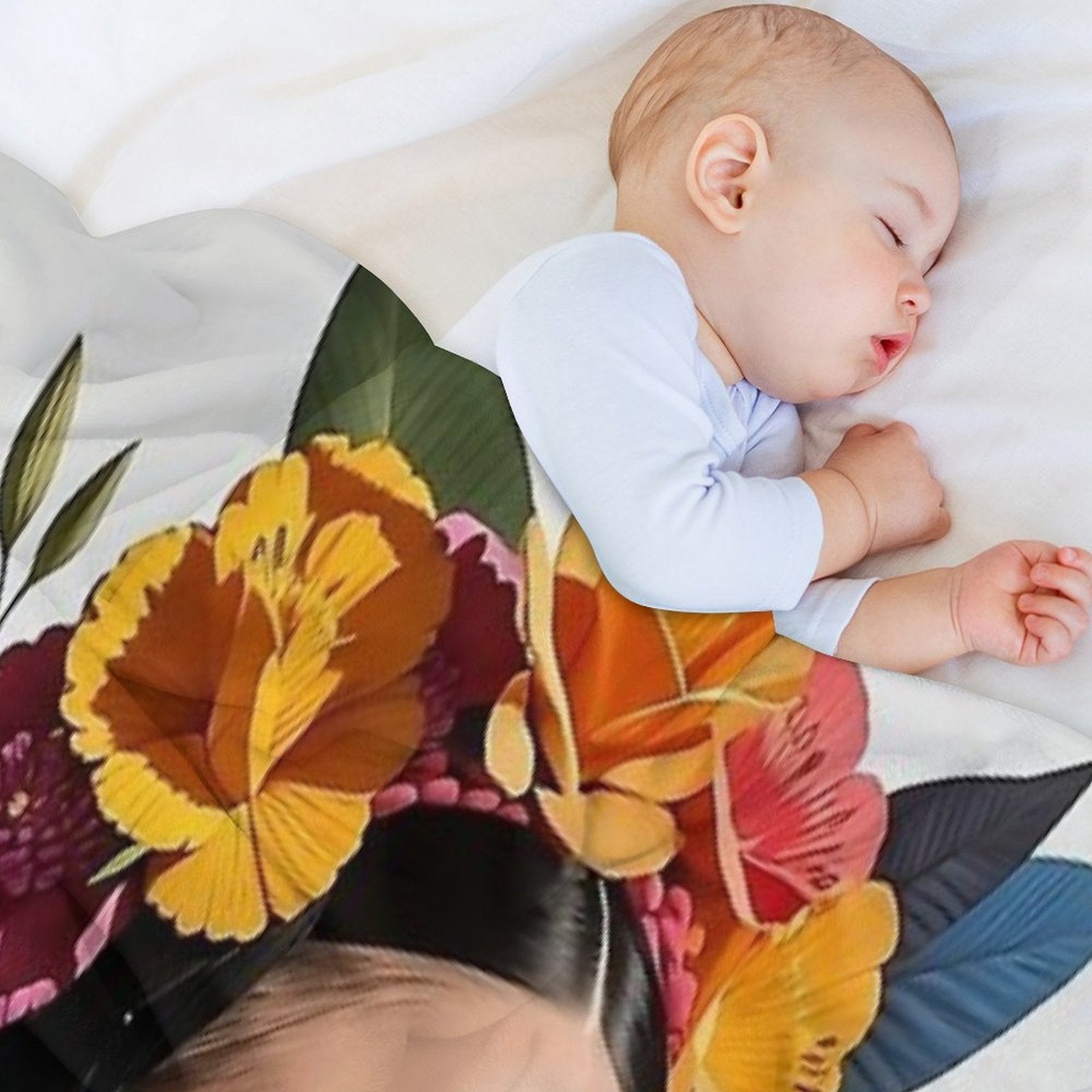 Frida Khalo All The Flowers- 1 Premium Throw Blanket