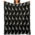 Pigeon Walk 2020, Black Background Wrinkle-free Throw Blanket