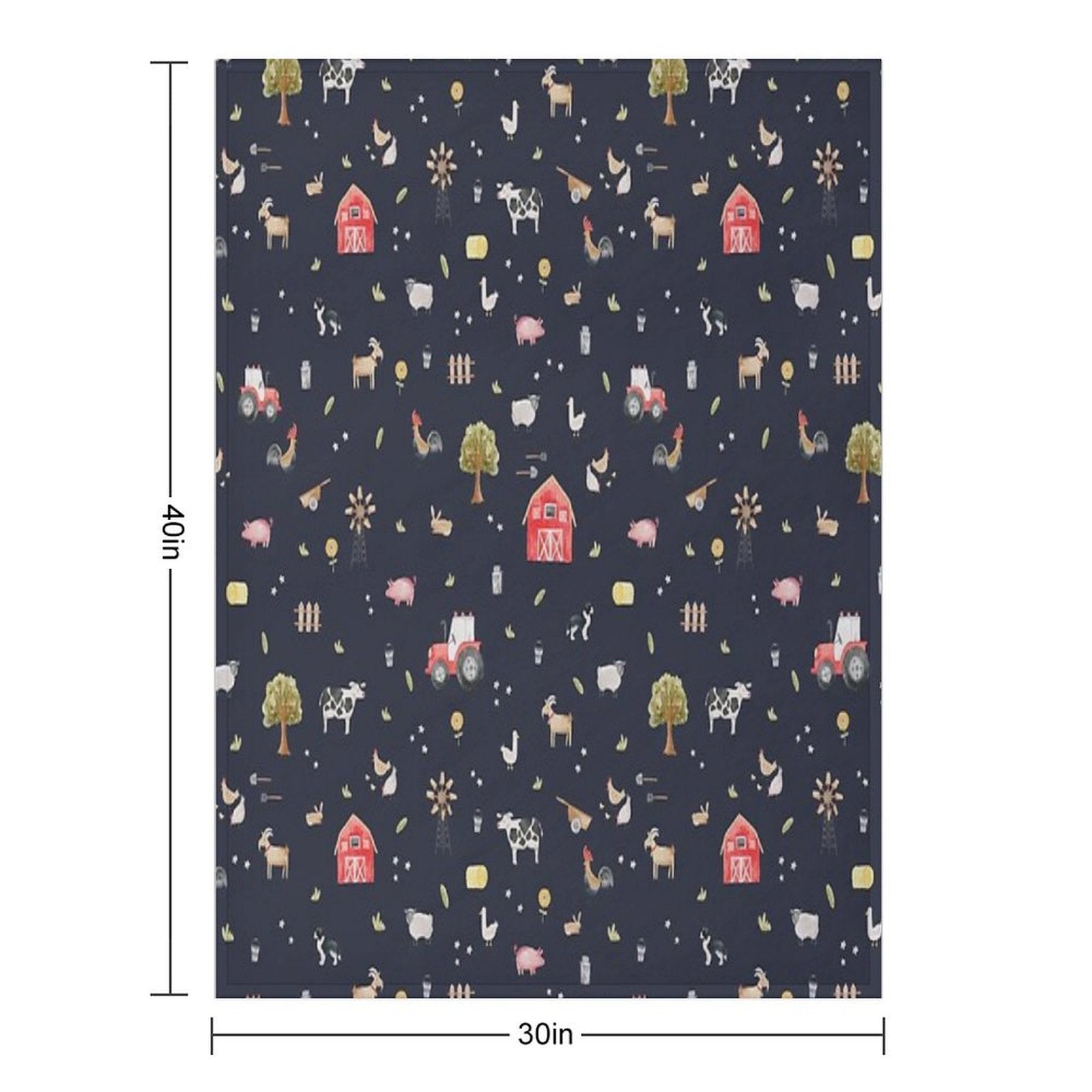 The Farmyard Easy Care Throw Blanket