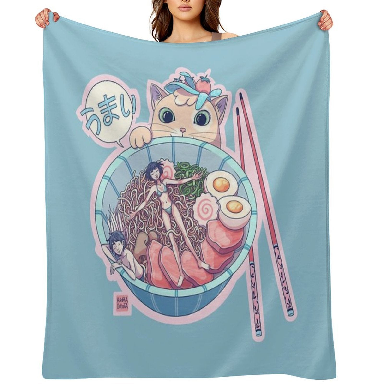 Ramen Time! Comfort Throw Blanket