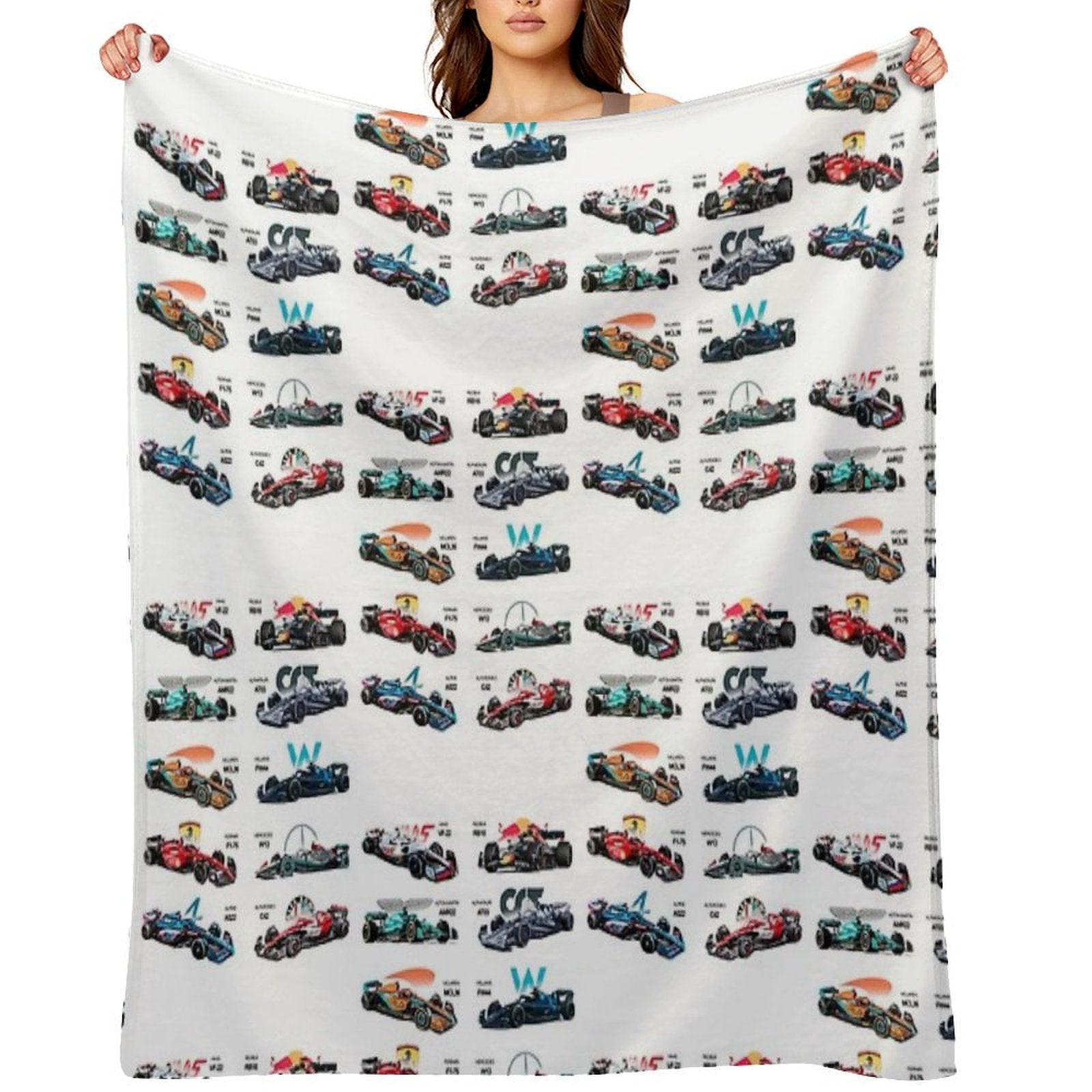 F1 All Cars 2022 Shrink-resistant Throw Blanket