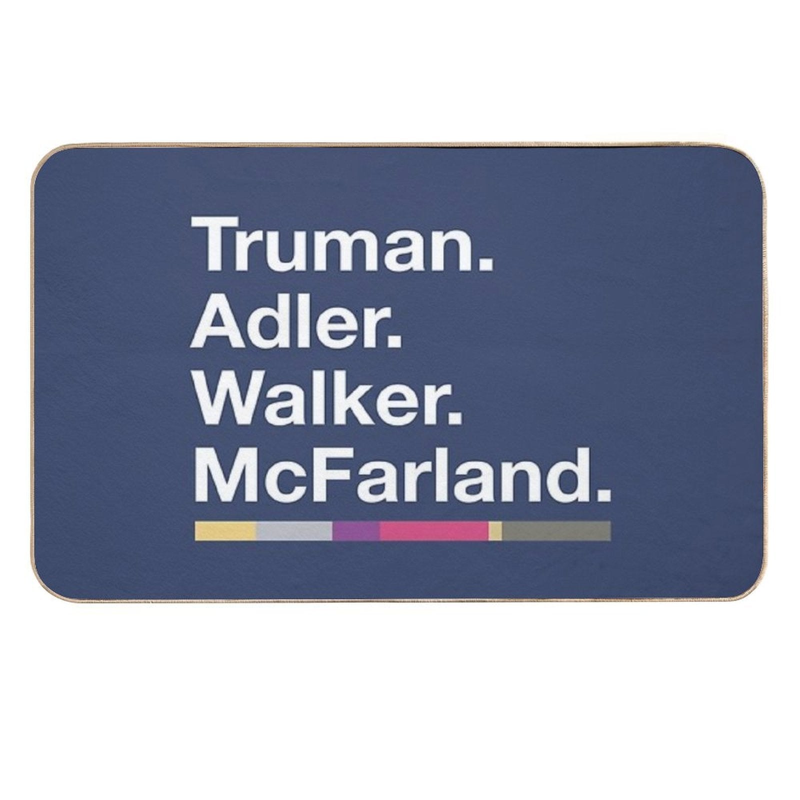 Truman, Adler, Walker, McFarland (Will And Grace)  Repositionable Bath Mat