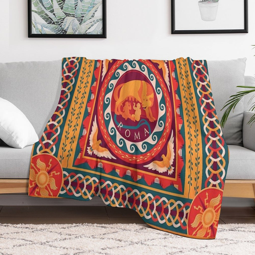 Roma Mosaic Premium Throw Blanket