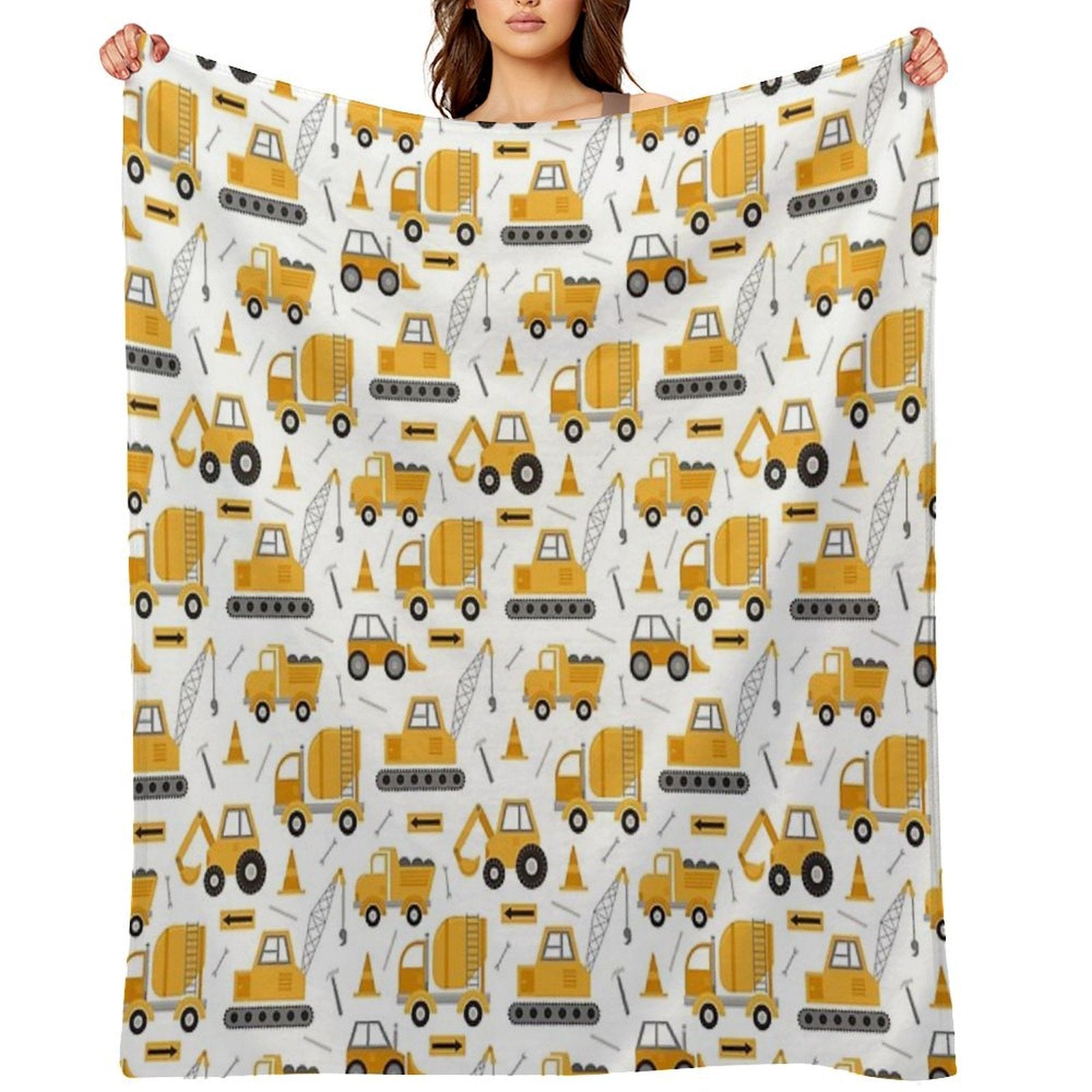 Construction Trucks Lightweight Throw Blanket
