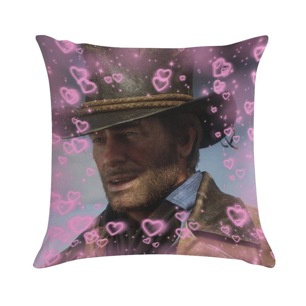 Arthur Morgan Hearts Soft Bedroom Essential Throw Pillow