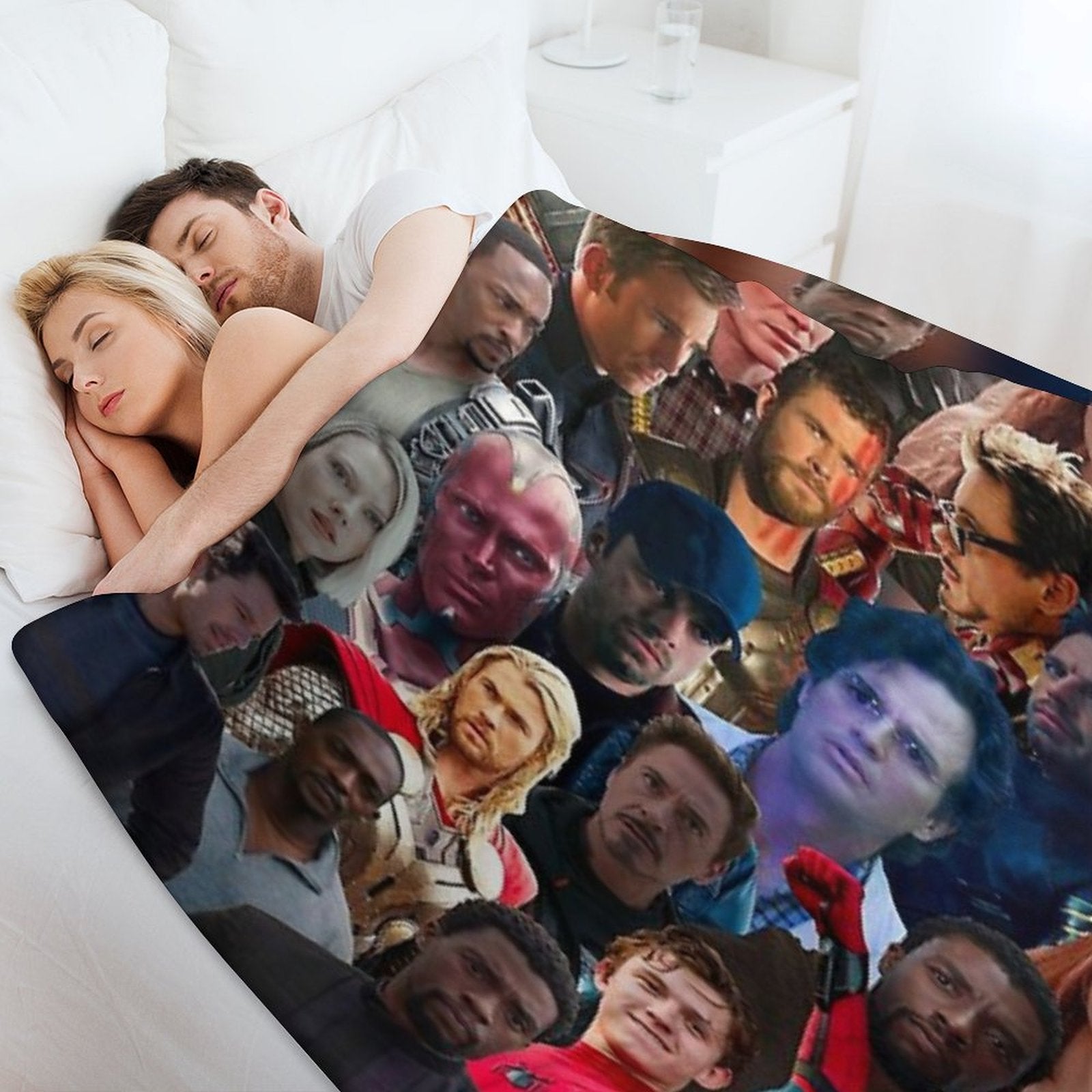 A. Assemble Photo Collage Eco-conscious Throw Blanket