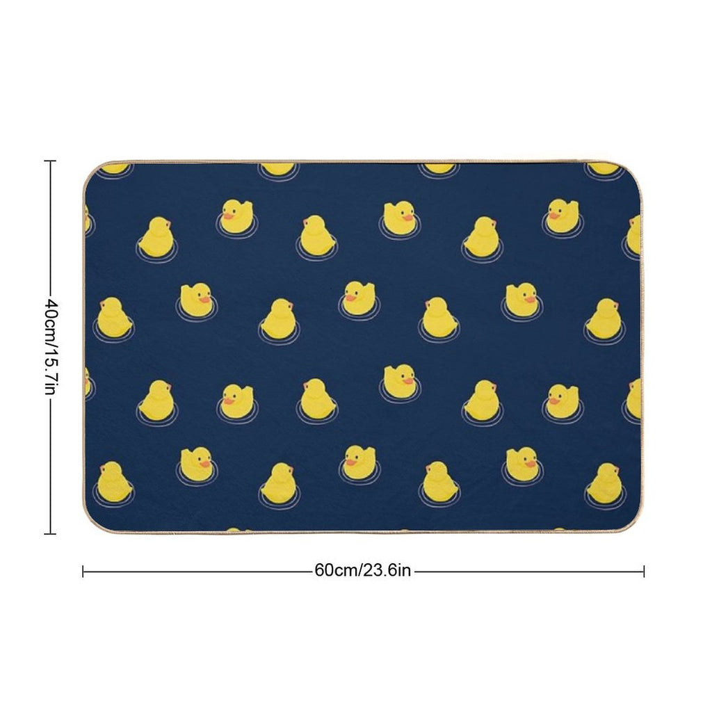 Rubber Ducks - Navy Blue  Easy Maintenance Bath Mat