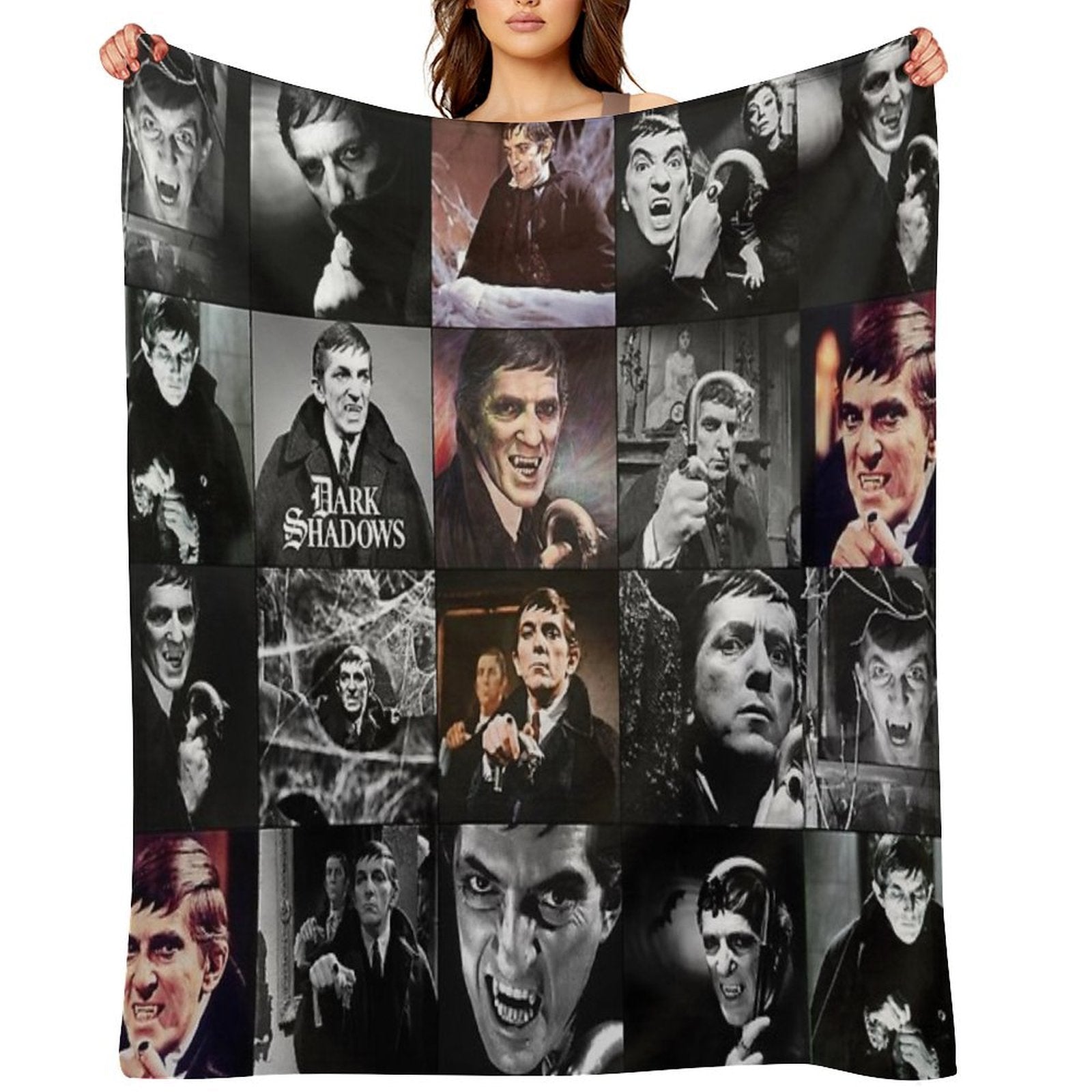 Dark Shadows TV Show Photo Collage Plush Throw Blanket