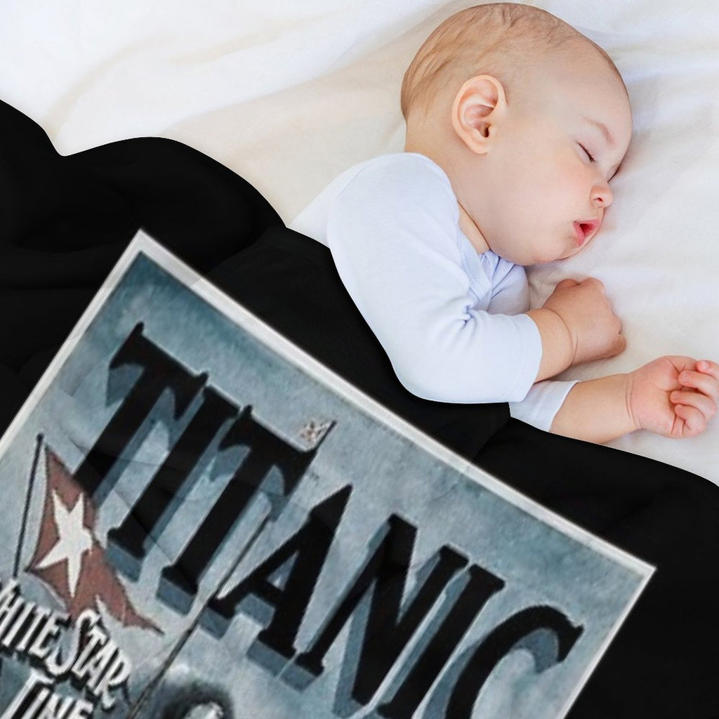 Titanic - Vintage Poster Eco-conscious Throw Blanket