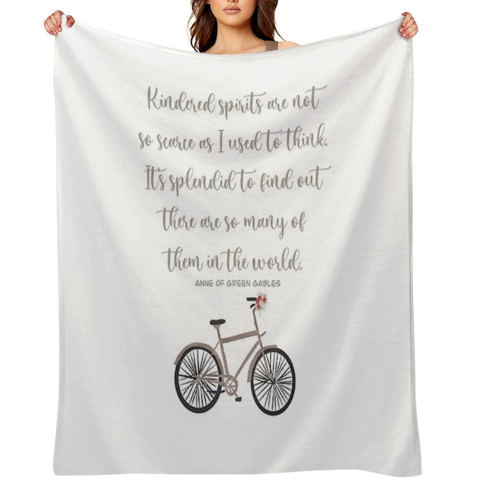 Kindred Spirits, Anne of Green Gables Quote Easy Care Throw Blanket