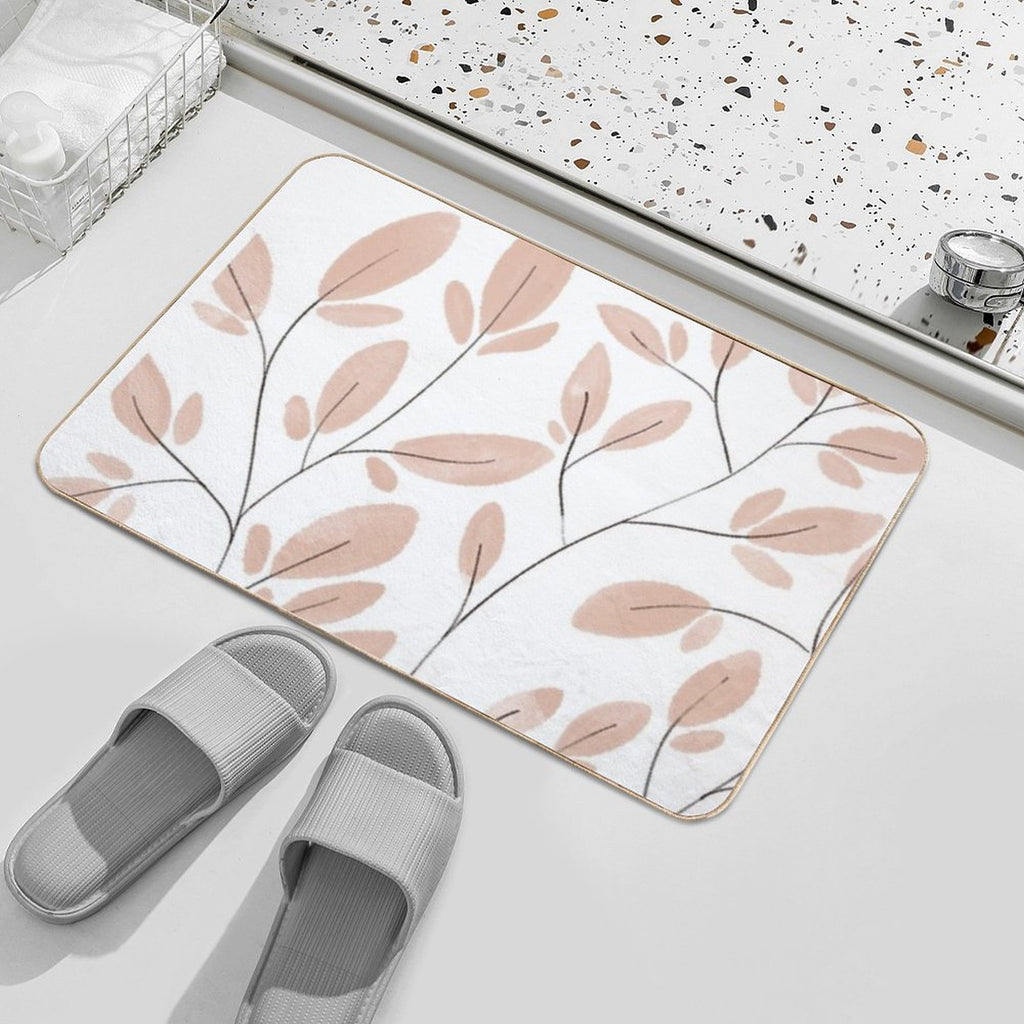 Peach Leaves  Eco-Friendly Bath Mat
