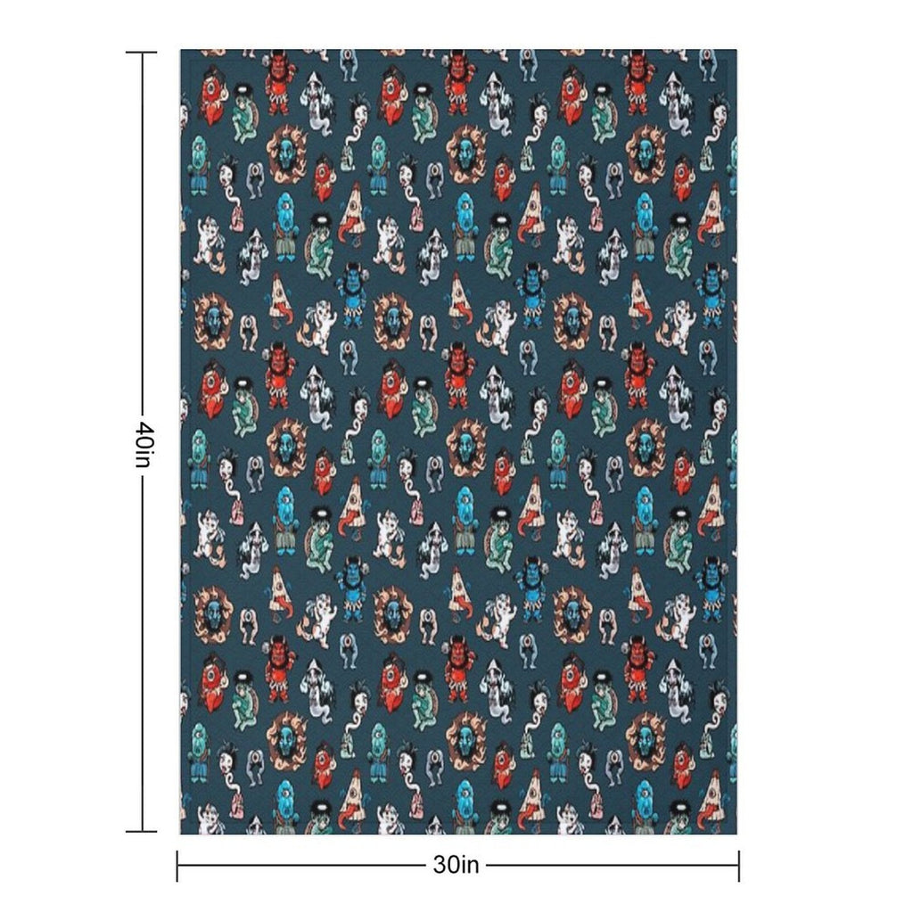 Yokai Travel-friendly Throw Blanket