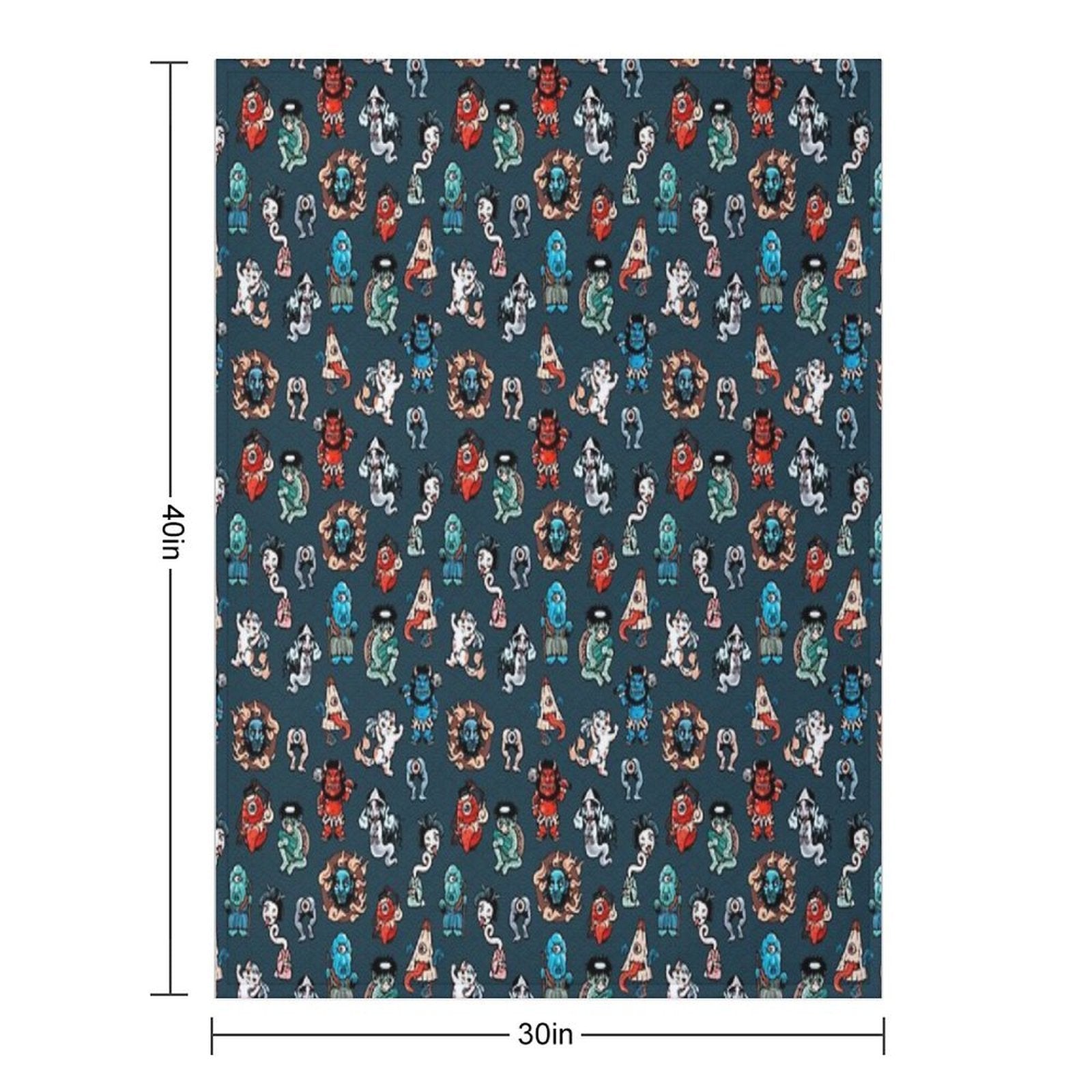 Yokai Travel-friendly Throw Blanket