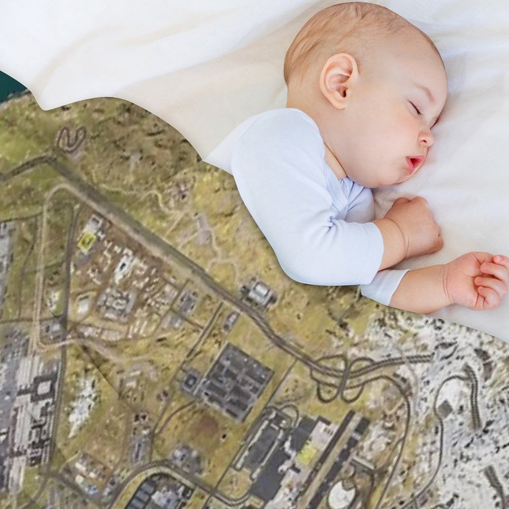 COD WARZONE MAP Plush Throw Blanket