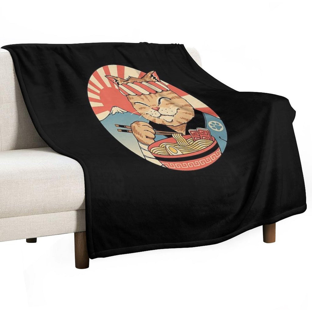 Catana Ramen Eco-conscious Throw Blanket