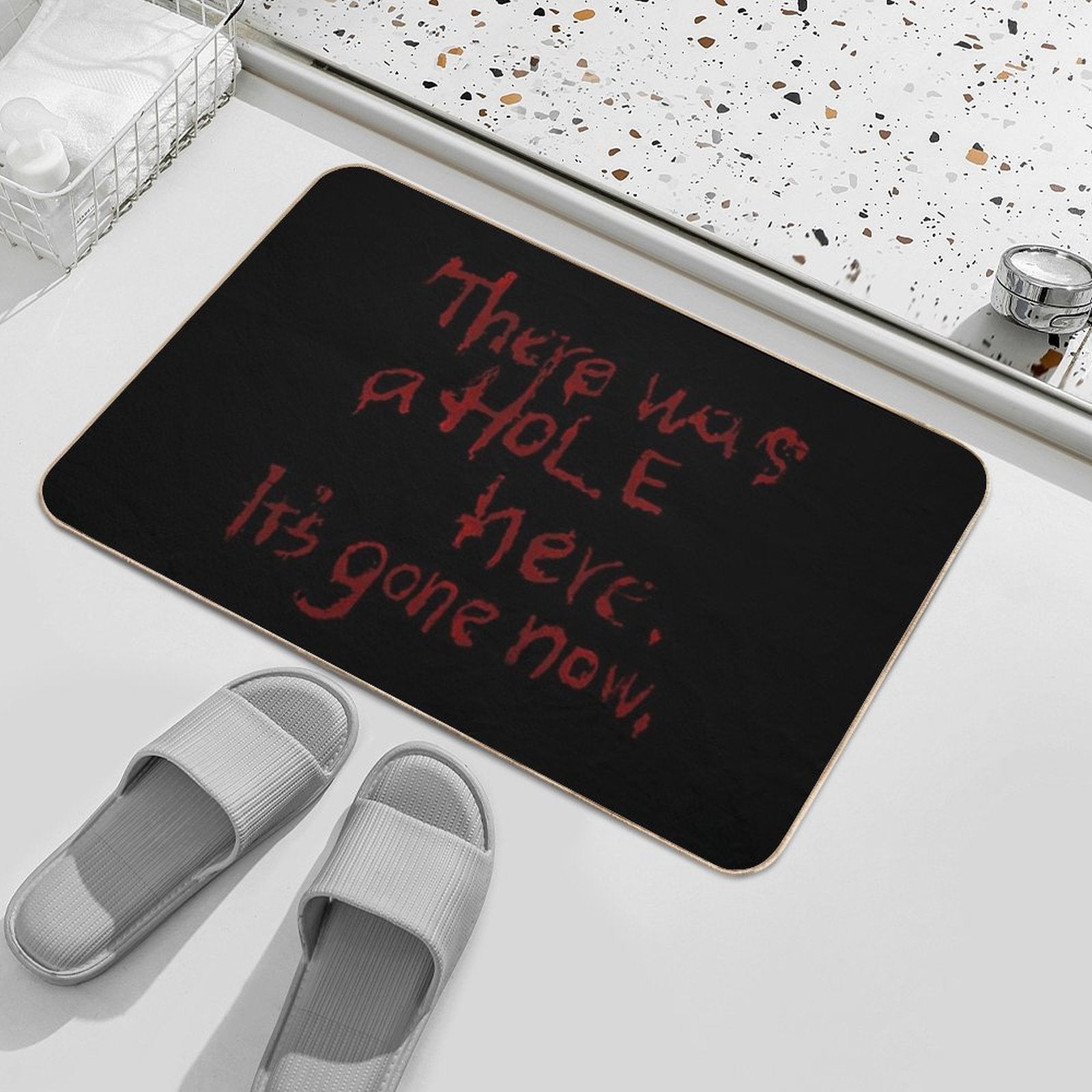 There Was A Hole Here. It’s Gone Now – Silent Hill Quote  Easy Maintenance Bath Mat