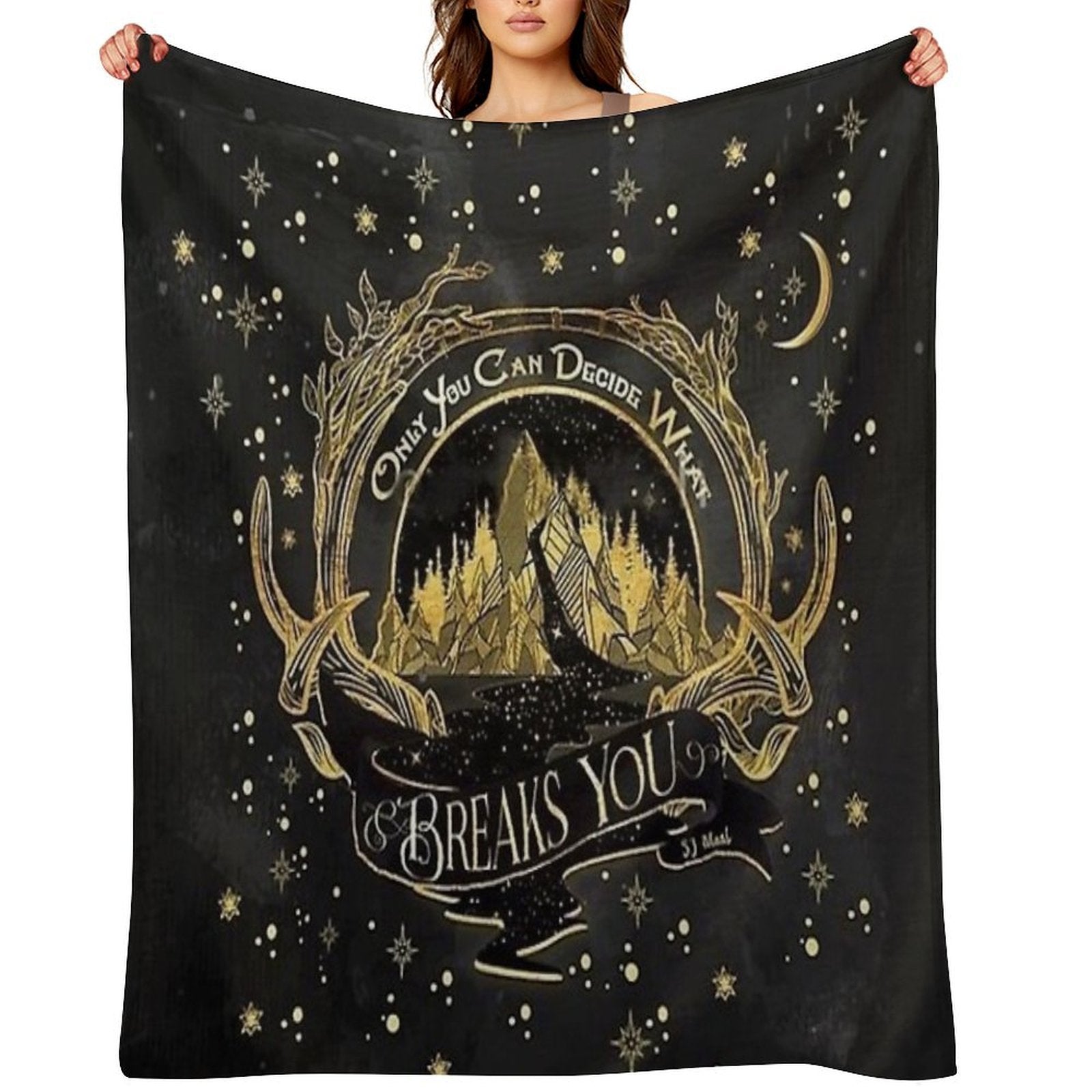 Acotar Quotes Only You Decide What Breaks You Premium Throw Blanket