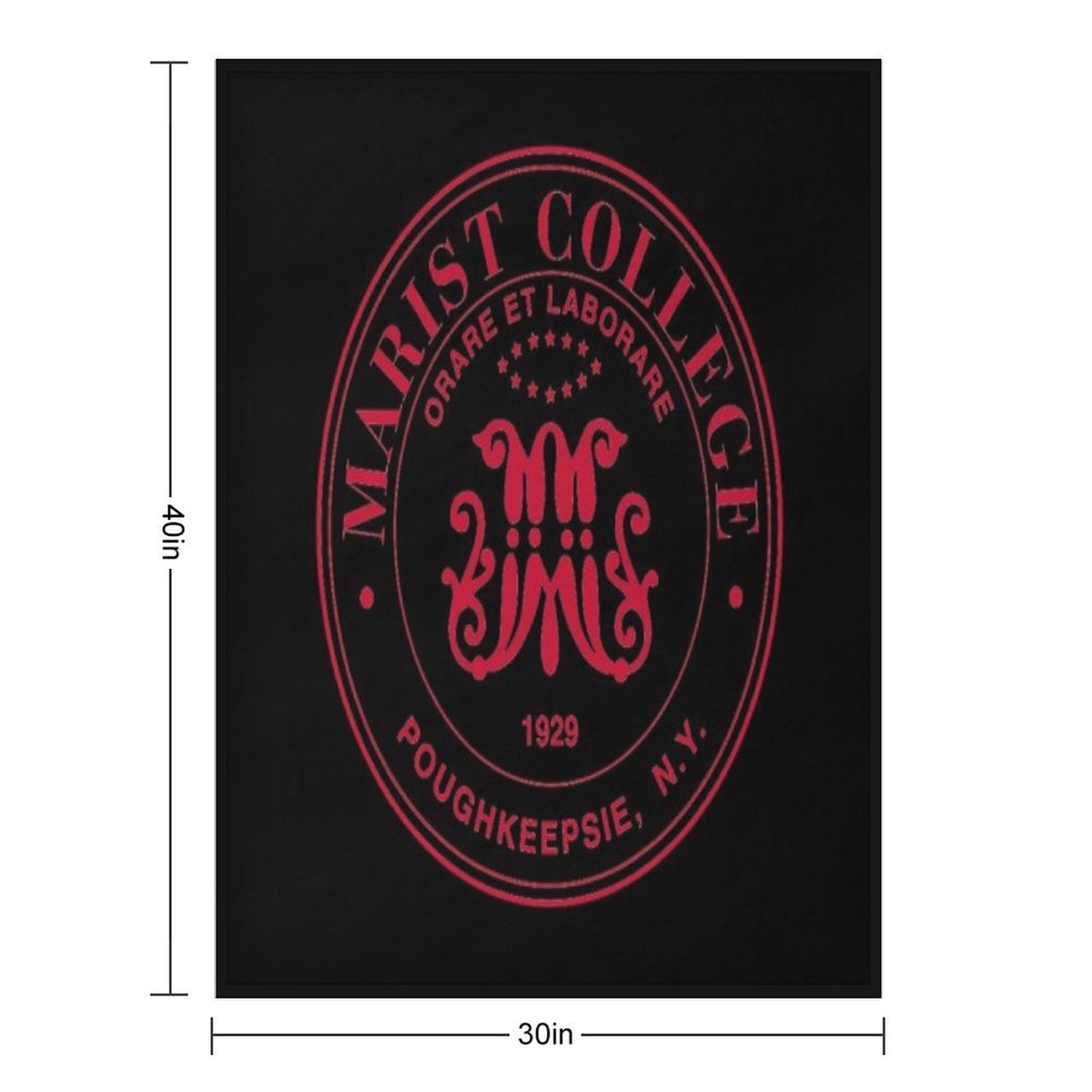 Logo Marist College Wrinkle-free Throw Blanket