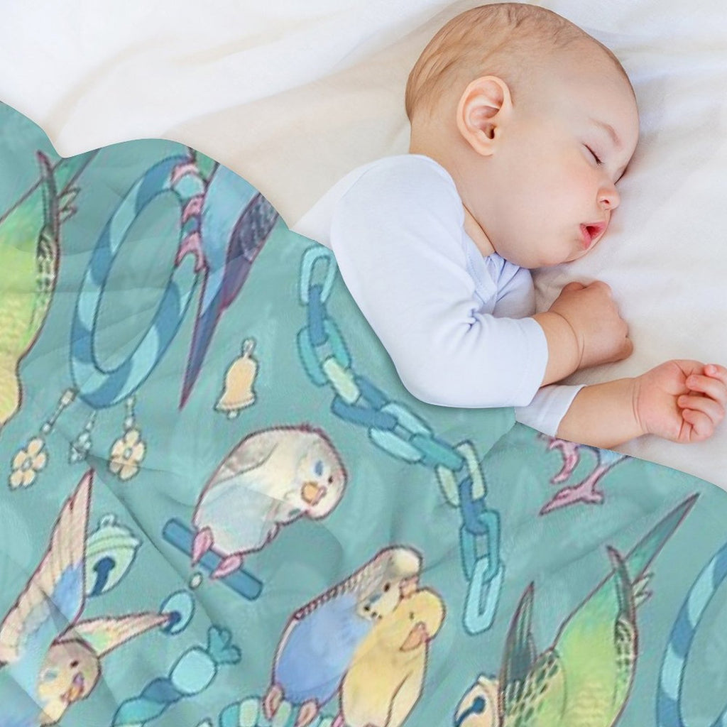 Budgie Bunch Bubblegum Ice Cream Flavored Plush Throw Blanket