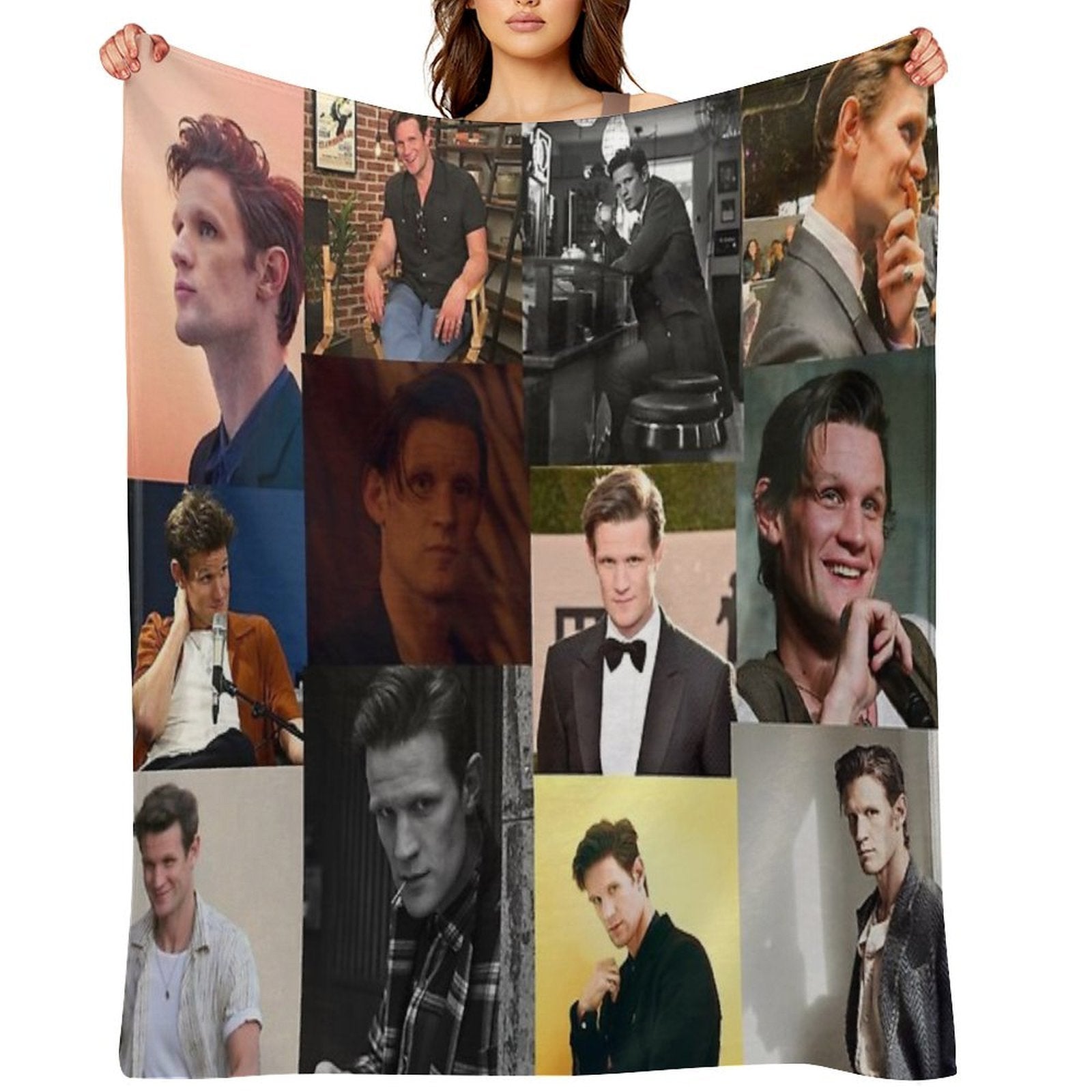 Matt Smith Picture Collage Gift-ready Throw Blanket