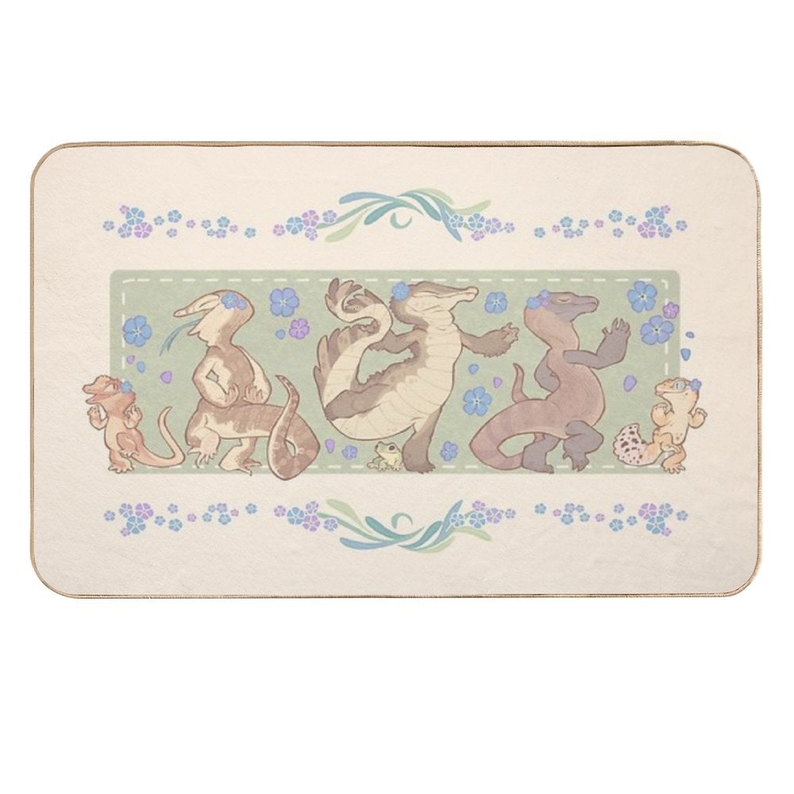 Happy Little Frogs  Dirt-Trapping Bath Mat