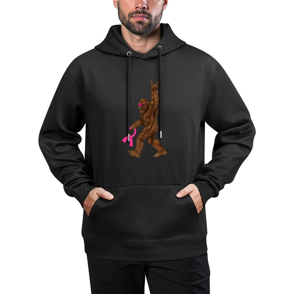 Bigfoot Breast Cancer Funny Sasquatch Pink Ribbon Casual Wear Hoodie