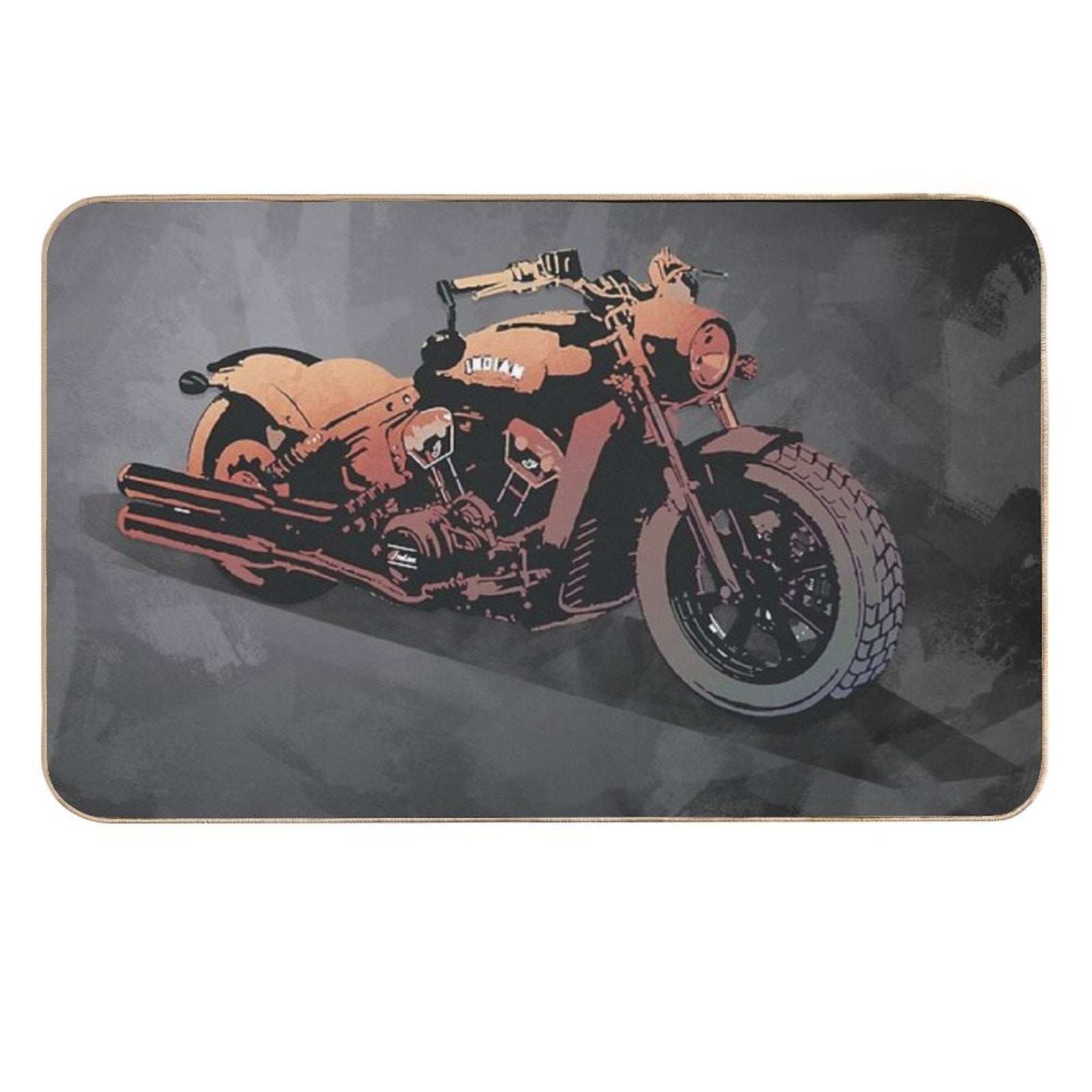 Indian Chief Motorcycle  Dirt-Trapping Bath Mat