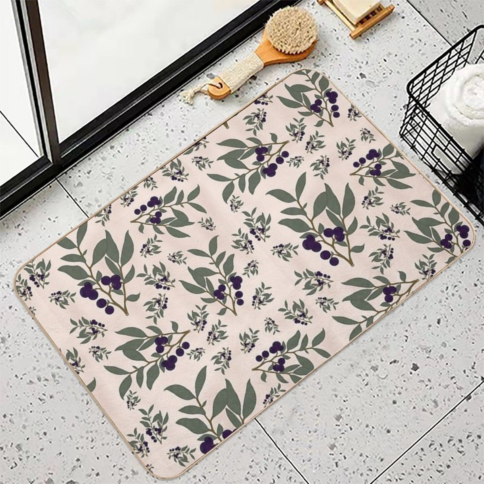 Huckleberry Pattern  Multi-Purpose Bath Mat
