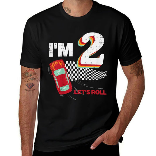 Kids 2nd Birthday Race Car Drift Im 2 Bday Party Boys Girls Kids  Polyester Blend T-Shirt